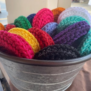 Set of 3. Kitchen Scrubbies, Dish Scrubbier,  Nylon Dish Scrub, Pot Scrubber, Pan Scrubbie, Eco-Friendly