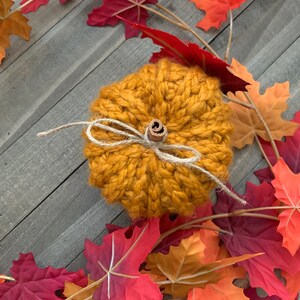 Crocheted Pumpkins, Rustic Home Decor, Autumn, Handmade image 6