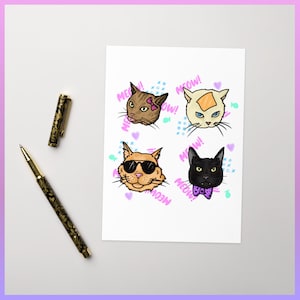 Kartka z życzeniami Silly Cats, świętowanie urodzin, motyw kociaków, ilustracja artystyczna, humorystyczne memy, uroczy projekt, specjalna okazja, prezent dla miłośników zwierząt