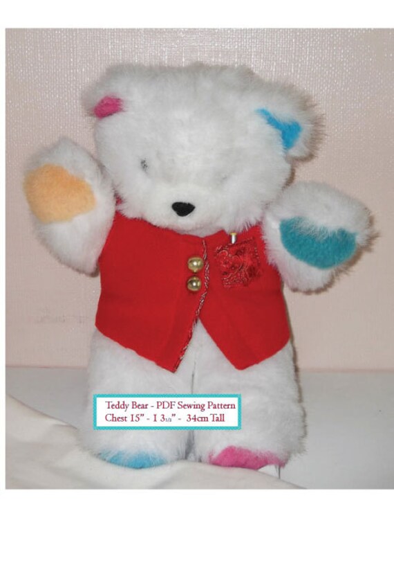 knitting pattern for teddy bear waistcoat