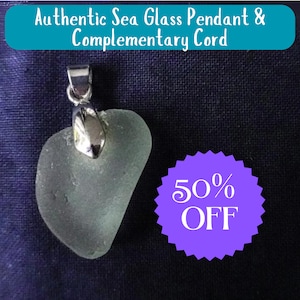 One Of A Kind Pale Green Sea Glass Pendant & Necklace From Long Island Coast | Sea Glass Jewelry | Simple Sea Glass Necklace