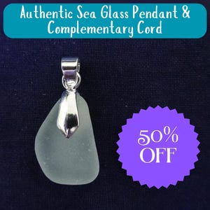 One Of A Kind White Pale Green Sea Glass Pendant & Necklace From Long Island Coast | Sea Glass Jewelry | Simple Sea Glass Necklace