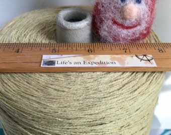 SALE Yarn destash lot weaving cone, 3.75 lbs beige gold tan yellow cotton fiber crochet knitting 313c Life's an Expedition LifesAnExpedition