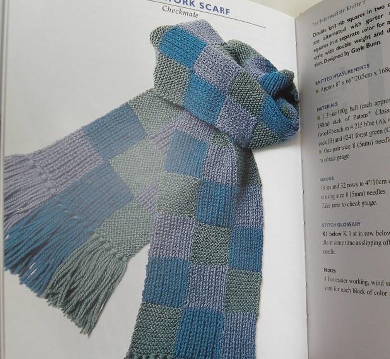 25 Patterns Scarves Two Vogue Knitting on the Go Easy Carry Etsy