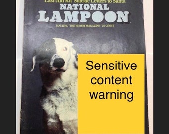 National Lampoon January 1973, If you don't buy this magazine we'll kill this dog, vintage Deadman comics Playdead original good condition