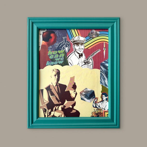 Theories - Original 8" x 10" Collage framed