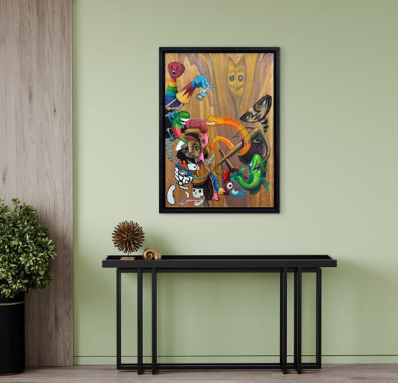 Orbz - Original Collaboration Painting on Wood