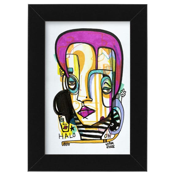 Halo Oh - Original Illustration on Bristol - 4"x6"