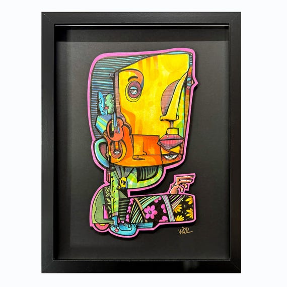 Magi - Original mixed media Illustration on cardboard - 12" x 16"