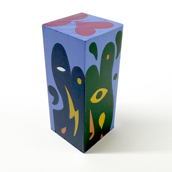 Funk Totem Part No. 633 - Original Mixed Media Block - Vol. 24