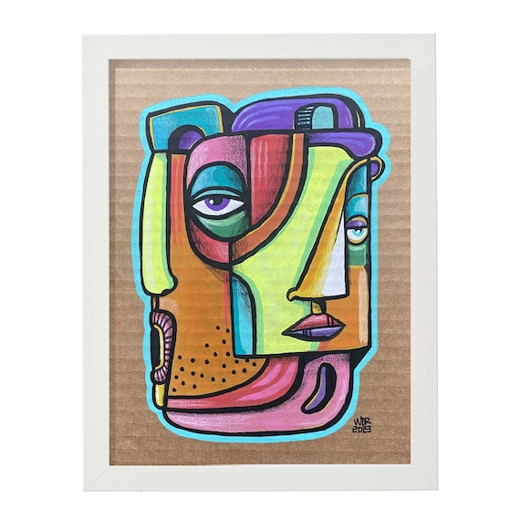 Divider - Original Posca Marker Illustration on Cardboard - 8