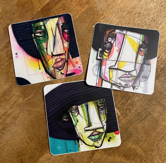 Afro Pack - 3" Square Vinyl Sticker - Limited Edition