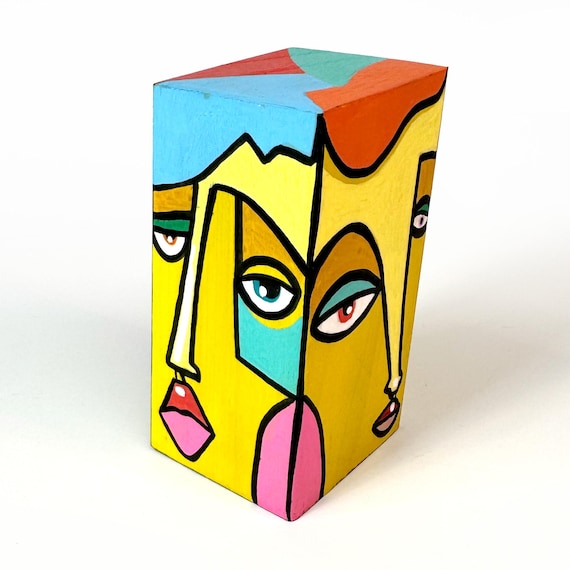 Funk Totem Part No. 679 - Original Mixed Media Block - Vol. 26