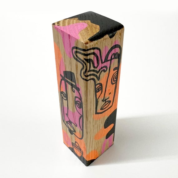 Funk Totem Part No. 588 - Original Mixed Media Block - Vol. 22