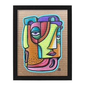 Divider - Original Posca Marker Illustration on Cardboard - 8&quot; x 10&quot; - Original Artwork