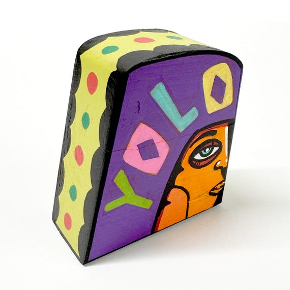Funk Totem Part No. 637 - Original Mixed Media Block - Vol. 24
