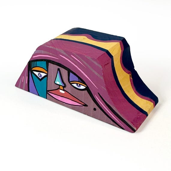 Funk Totem Part No. 673 - Original Mixed Media Block - Vol. 26