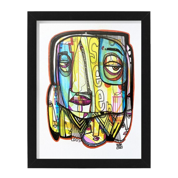 Seen - Original mixed media Illustration on Bristol - 8" x 10" - Original Artwork