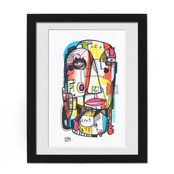 Don't Lead Foes - Original mixed media Illustration on Bristol - 6" x 9"