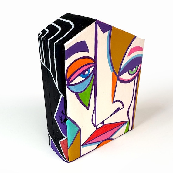 Funk Totem Part No. 687 - Original Mixed Media Block - Vol. 26