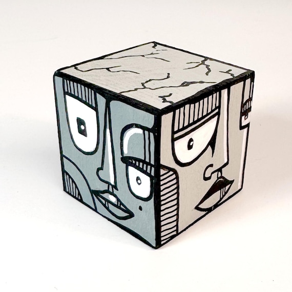 Funk Totem Part No. 670 - Original Mixed Media Block - Vol. 26