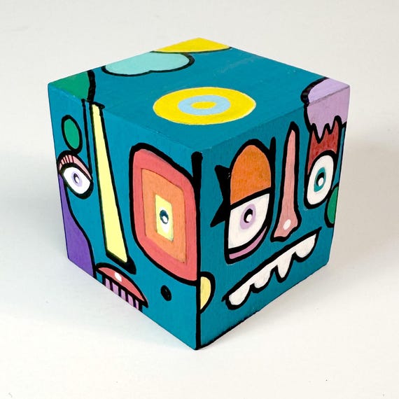 Funk Totem Part No. 671 - Original Mixed Media Block - Vol. 26