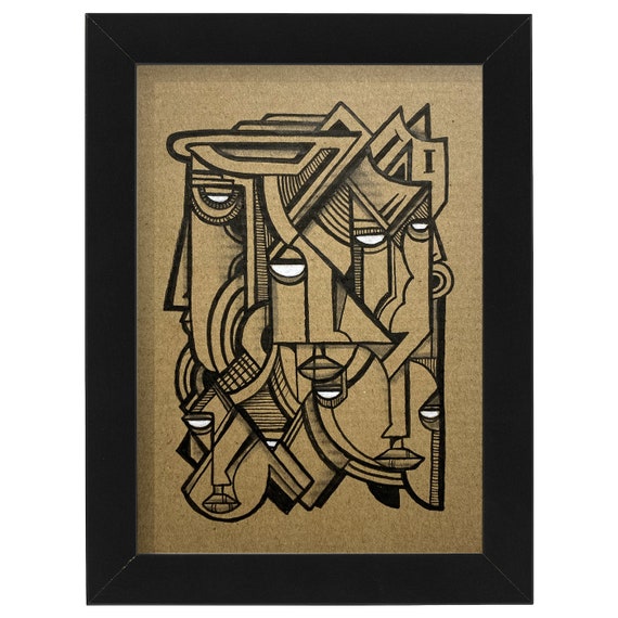 Tested Subjects  - Original Ink Illustration on Cardboard - 5" x 7" - Original Artwork