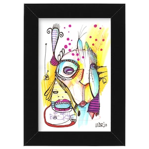 Backse - Original Illustration on Bristol - 4&quot; x 6&quot;