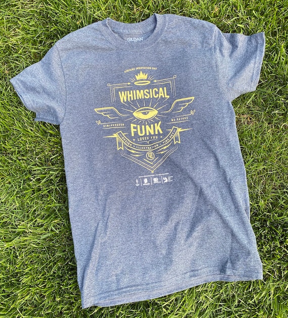 LIMITED EDITION - Whimsical Funk Badge Graphic T-shirt - Gildan Dry Blend