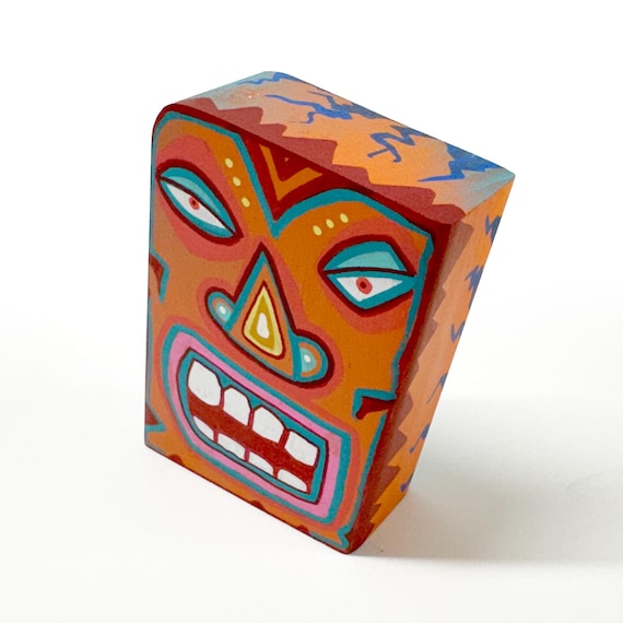 Funk Totem Part No. 608 - Original Mixed Media Block - Vol. 23