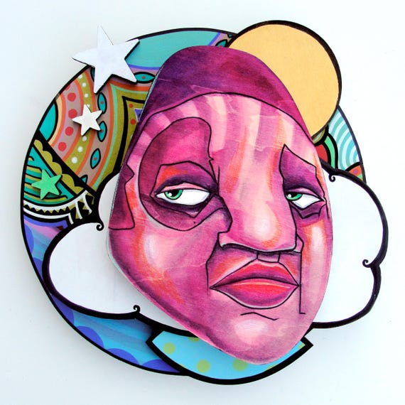 Mo Mind Trip - Original Layered Mixed Media Painting - 2011