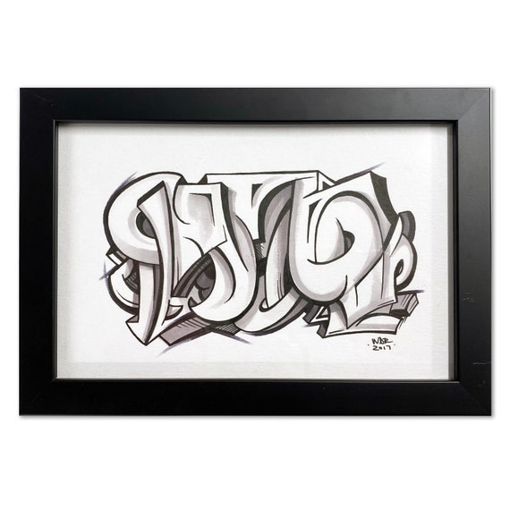 Struck - Original ink drawing on Paper | Signed , Framed and Ready to Hang - 6x9