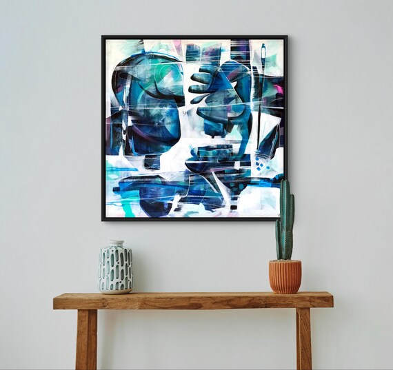 Truth - Original Mixed Media painting on 36" x 36" on Canvas - unframed