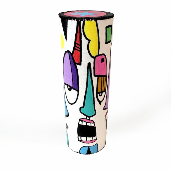 Funk Totem Part No. 678 - Original Mixed Media Block - Vol. 26