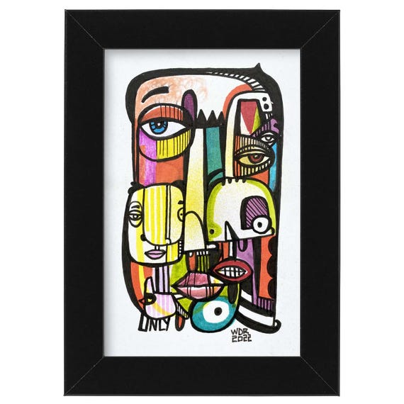 Only O - Original Illustration on Bristol - 4"x6"