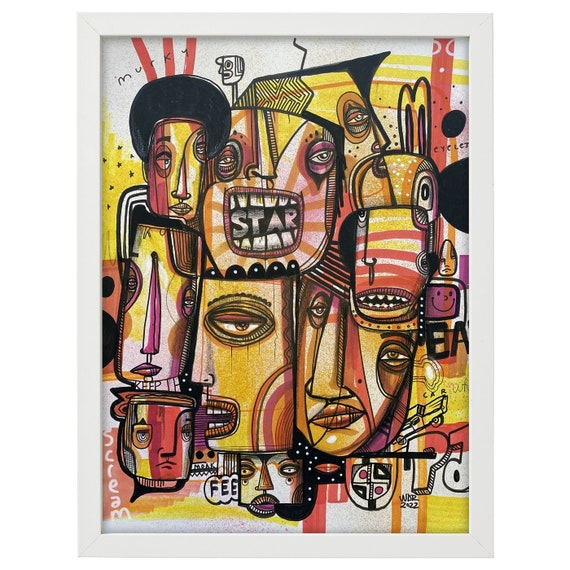 Star Scream - Original Ink Drawing on Bristol - 12" x 16" - Signed, Framed and Ready to Hang