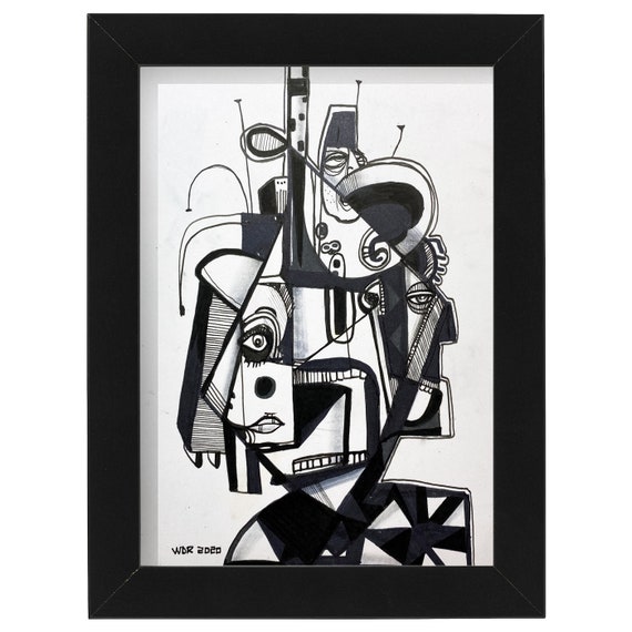 Diamond Head - Original 5"x7" Mixed Media Drawing - ART