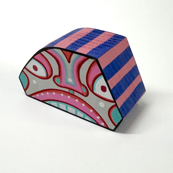 Funk Totem Part No. 600 - Original Mixed Media Block - Vol. 23