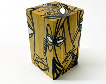 Funk Totem Part No. 542 - Original Mixed Media Block - Vol. 20