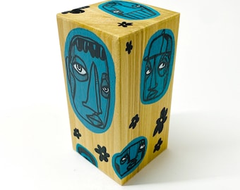 Funk Totem Part No. 543 - Original Mixed Media Block - Vol. 20