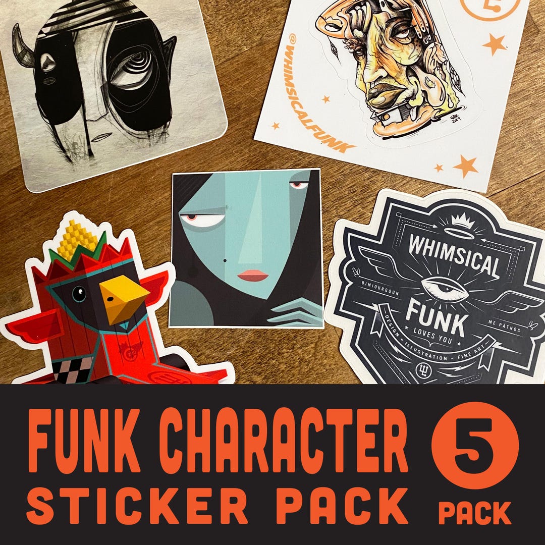 Sticker Examples Funky Funk Pack - 3