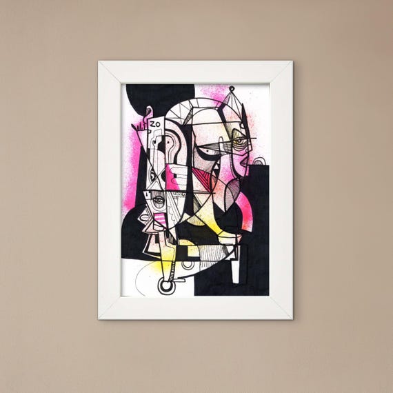 Seenica - Original 5"x7" Mixed Media Drawing