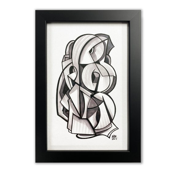 Fool - Original ink drawing on Paper | Signed , Framed and Ready to Hang - 6x9