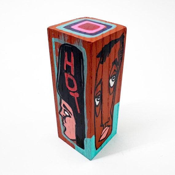 Funk Totem Part No. 560 - Original Mixed Media Block - Vol. 21
