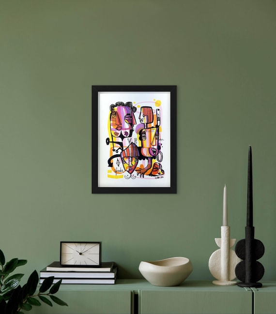 Fada Veen - Original mixed media Illustration on Bristol - 8" x 10" - Original Artwork