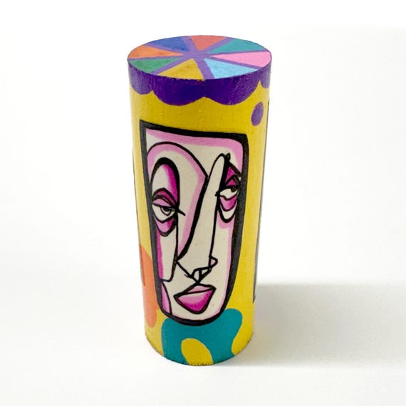 Funk Totem Part No. 628 - Original Mixed Media Block - Vol. 24