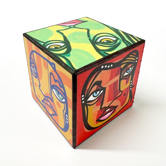 Funk Totem Part No. 644 - Original Mixed Media Block - Vol. 24