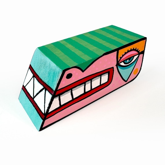 Funk Totem Part No. 675 - Original Mixed Media Block - Vol. 26