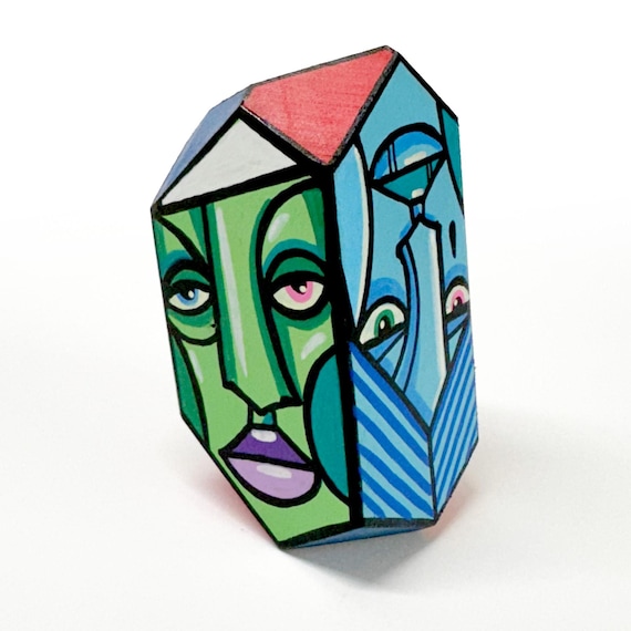 Funk Totem Part No. 655 - Original Mixed Media Block - Vol. 25