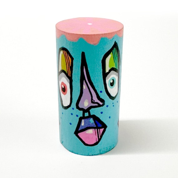 Funk Totem Part No. 652 - Original Mixed Media Block - Vol. 25